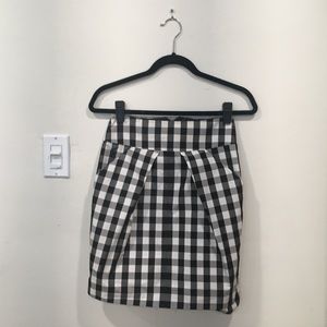 Anthropologie check pencil skirt